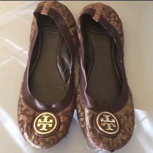Brown Tory Burch flats